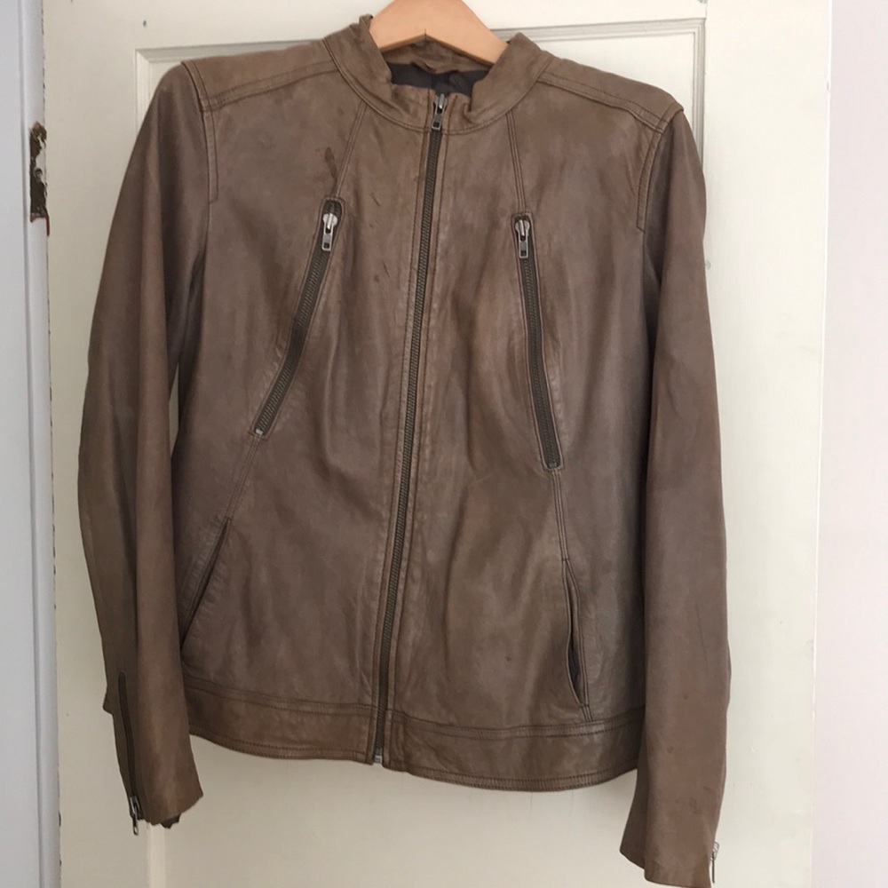GENUINE LEATHER COAT SIZE XL BANANA REPUBLIC